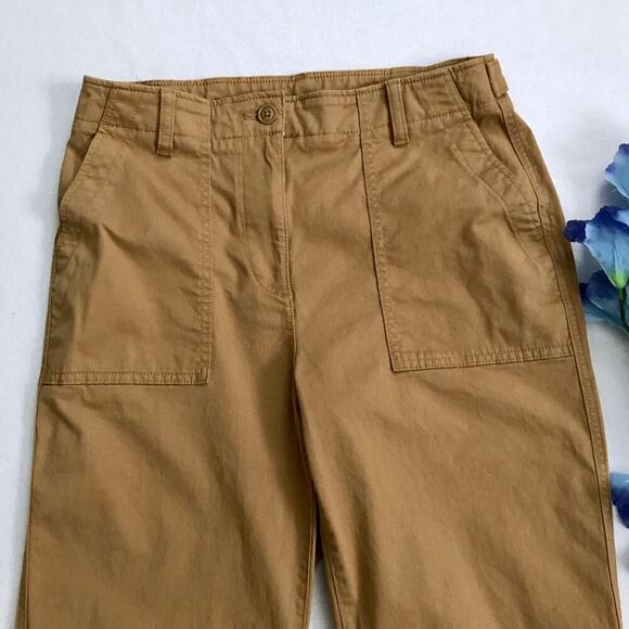 Talbots High Waist Patch Pocket Crop Pants Women 8 - Picture 4 of 11